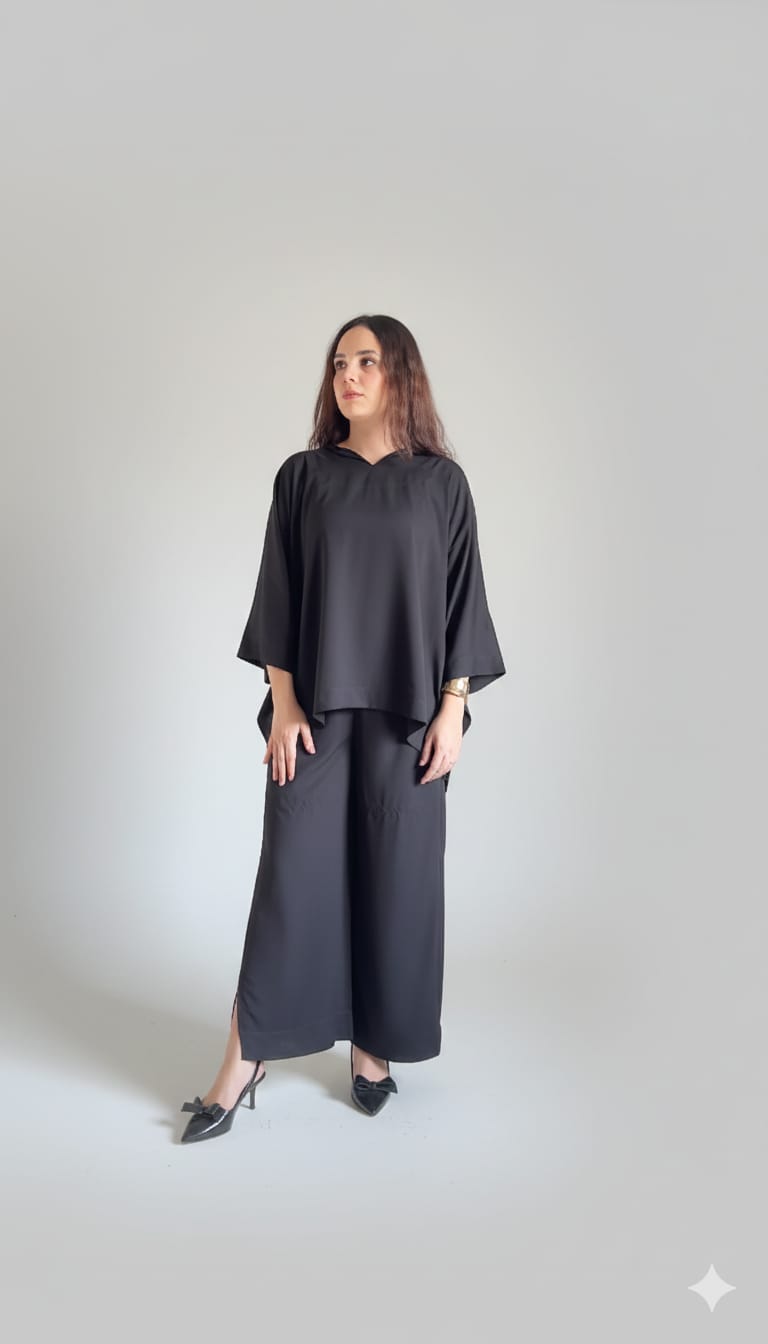 🖤 The 'Shadow Bloom' Black Irish Co-ord Set